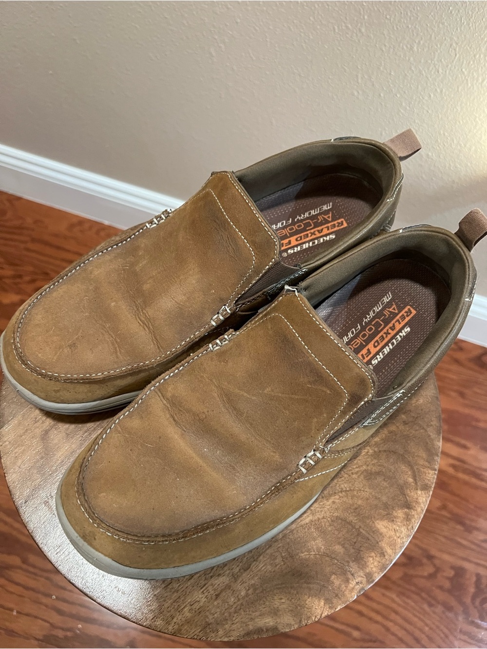 Skechers Men’s Brown Slip-On Moccasin Loafers